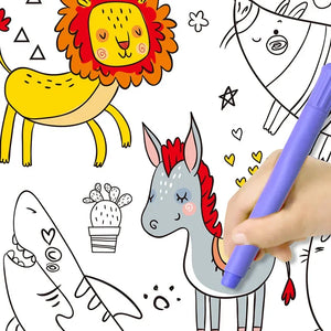 Children's Drawing Roll DIY Coloring Paper Roll Color Filling Paper Graffiti Scroll Paper-cut for Kids Painting Educational Toys