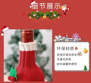 Christmas Decorations for Home Santa Claus Wine Bottle Cover Snowman Stocking Gift Holders Xmas Decor New Year