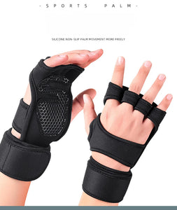 Weight Lifting Workout Gloves with Wrist Support for Men Women Gym Fitness Cross Training Powerlifting Hand Palm Protector Glove