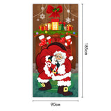 Christmas Door Christmas Door Cover Dog Xmas Tree Gift Decor Outdoor Photo Door Curtain Creative Christmas Hanging Cloth Blanket