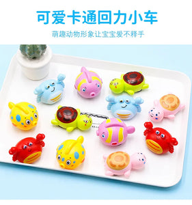 1pcs Wind Up Toys for Children Cute and Fun Crab Turtle Fish Baby Marine Animal Spinning Bike Kindergarten  Activity Small Gift