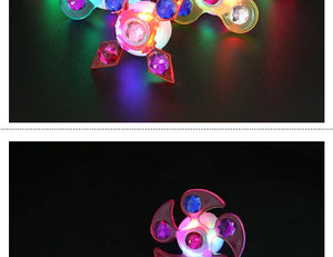 1PC Luminous Fingertip Spinner Toy Kids Fun Rotating Led Flash Glow Ring Party Glow-in-the-Dark Prop Finger Stress Relief Toys