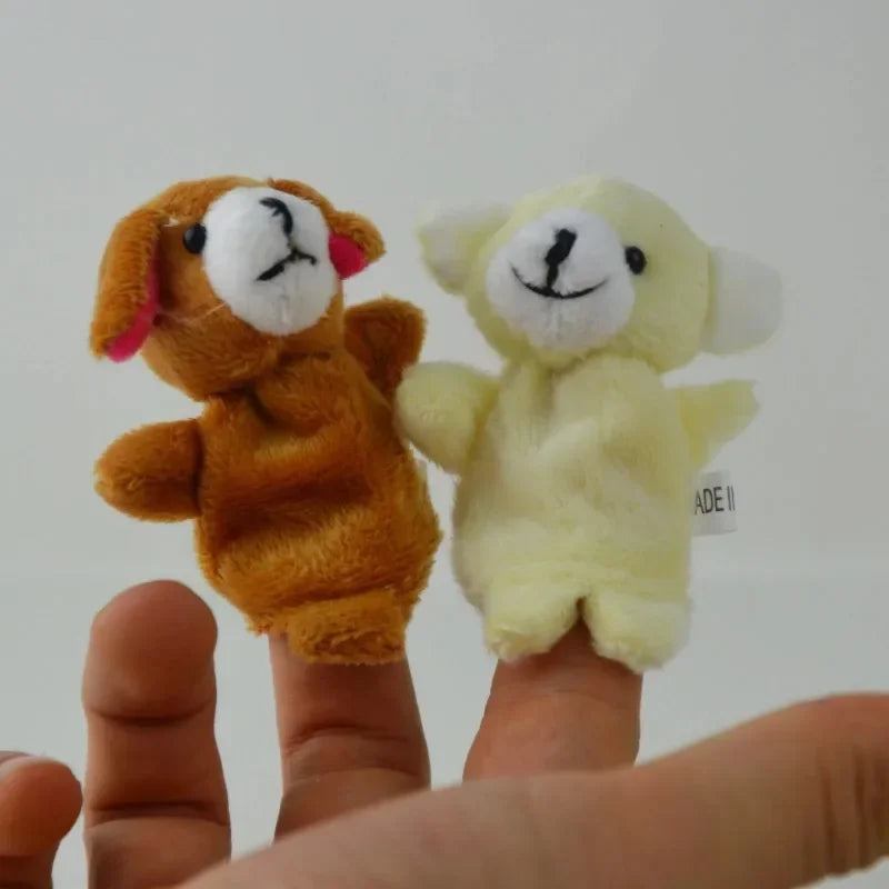 Creative Finger Puppets Cloth Doll Baby Hand Cartoon Educational Animal Cute Toy Cartoon Animal Toy Puppets Story Party Toys