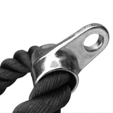 Muscle Training Gym Triceps Rope Cable Attachment 27.6 Inch Rope Black Exercise Body Workout for Home or Gym