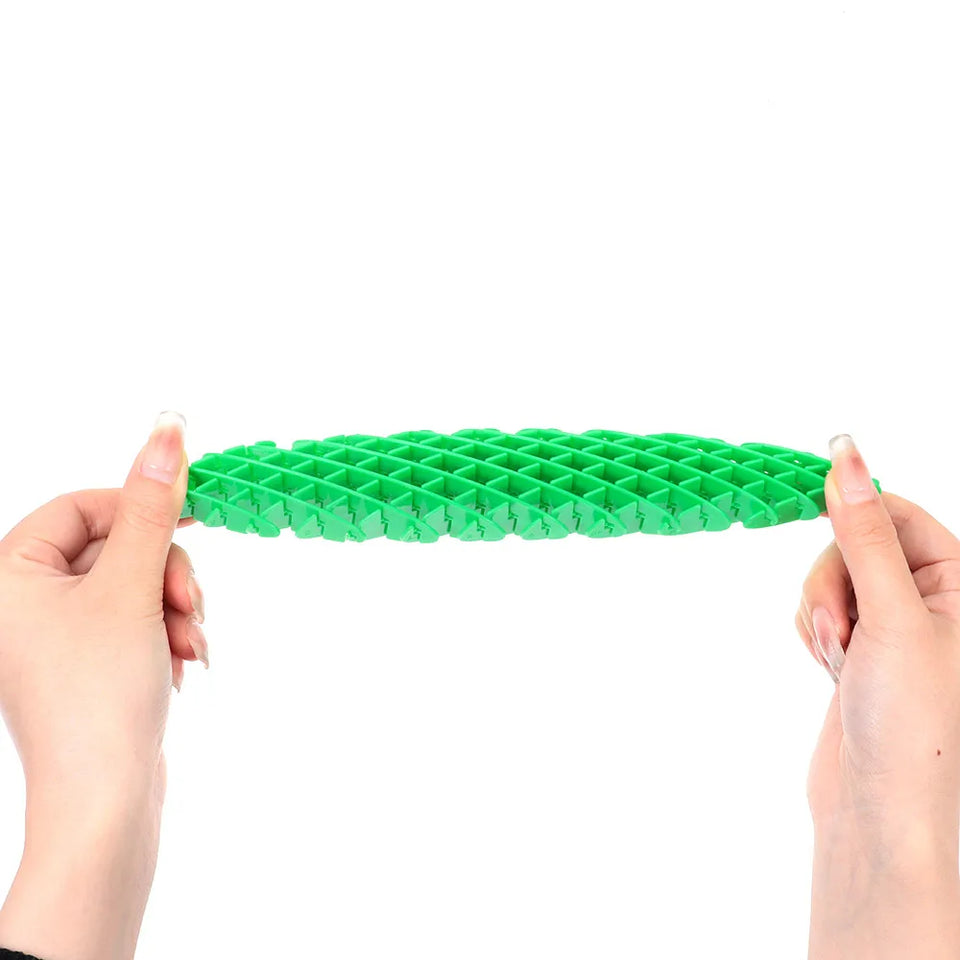 3D Printed Elastic Mesh Worm Big Fidget Toy Stress-Relieving Transforming Worm Toy Sensory Stress Anxiety Relief Gift for ADHD