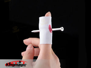 Fake Nail Through Finger Prank Toy Kids Novelty Magic Friend Halloween Scare Trick Joke Toy Practical Fool Jokes Gags