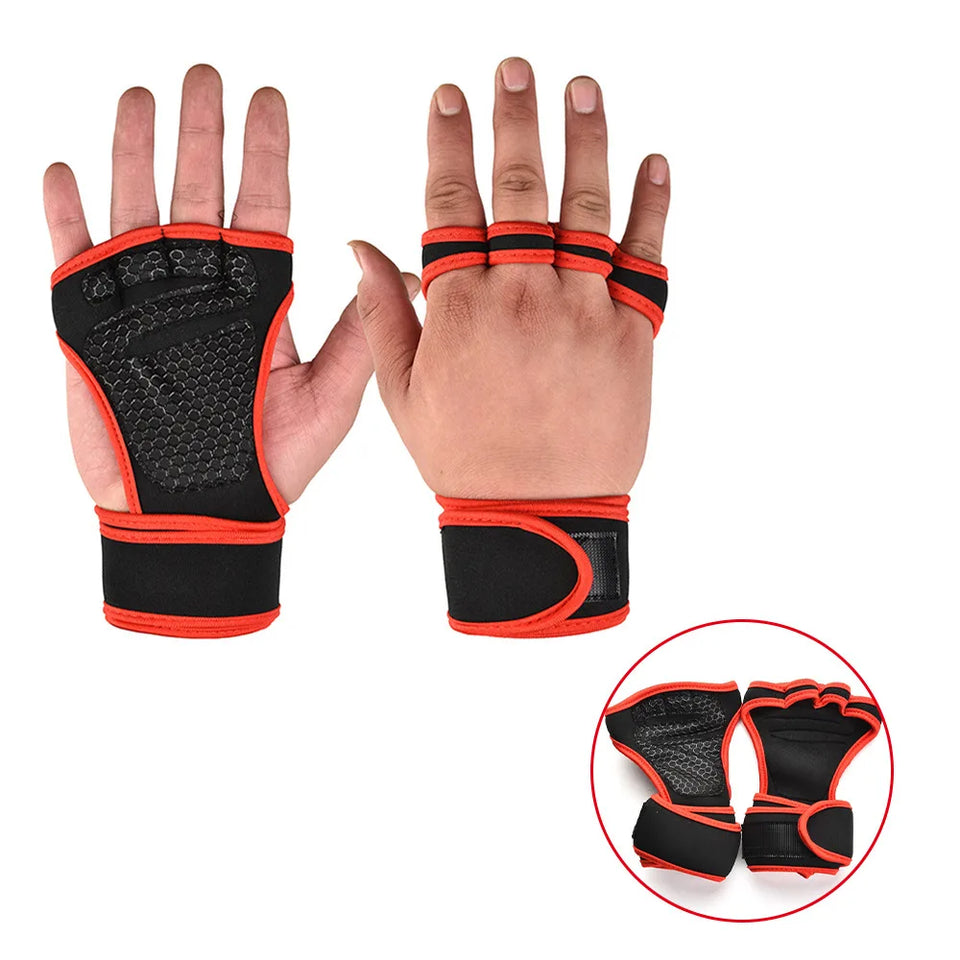 Weight Lifting Dumbbell Gloves for Men Women Gym Fitness Training Lifting Gloves Bodybuilding Gymnastic Hand Wrist Strap Support