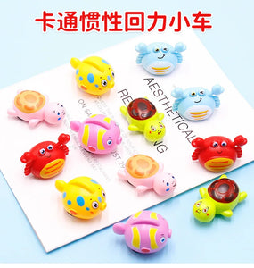 1pcs Wind Up Toys for Children Cute and Fun Crab Turtle Fish Baby Marine Animal Spinning Bike Kindergarten  Activity Small Gift