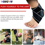 1Pair Ankle Brace Breathable Support Adjustable Ankle Stabilizer with Compression Wrap Support Suitable for Men & Women Sports