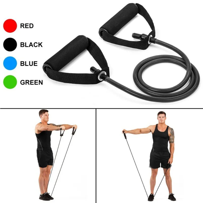 Resistance Bands with Handles Yoga Pull Rope Elastic Fitness Exercise Straps Gym Tube Band for Home Workouts Strength Training