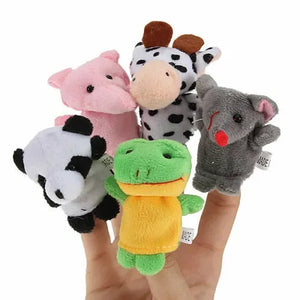 Creative Finger Puppets Cloth Doll Baby Hand Cartoon Educational Animal Cute Toy Cartoon Animal Toy Puppets Story Party Toys