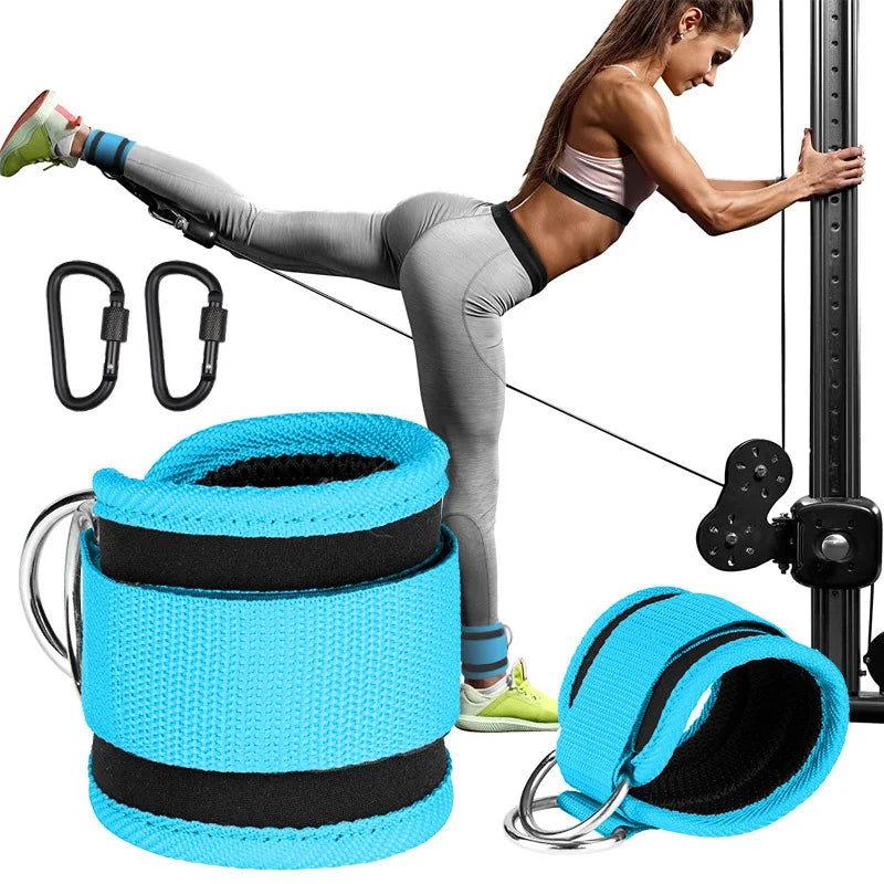 TPE Resistance Bands Ankle Straps Fitness Set D-Ring Support Ankle Cuffs Yoga Gym Equipment Guard Leg Strength Safety Extensions