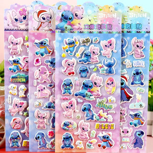 NEW Disney Anime Stitch Bubble stickers Stitch Children's cartoon 3d stickers kids Birthday party stereo stickers toys gifts