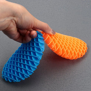 3D Printed Elastic Mesh Worm Big Fidget Toy Stress-Relieving Transforming Worm Toy Sensory Stress Anxiety Relief Gift for ADHD