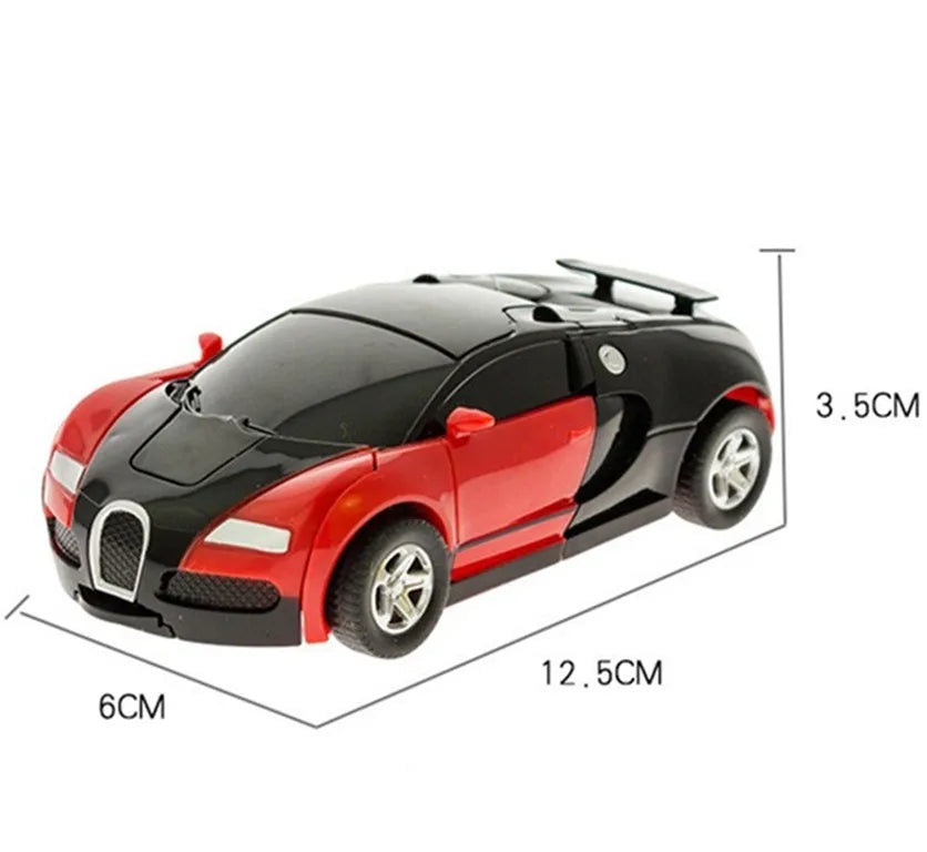 2 In 1 Car Toys One-key Deformation Car Toys Automatic Transformation Robot Model Car Diecasts Toy Boys Gifts Children Toys Gift