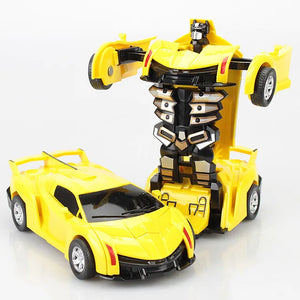 2 In 1 Car Toys One-key Deformation Car Toys Automatic Transformation Robot Model Car Diecasts Toy Boys Gifts Children Toys Gift