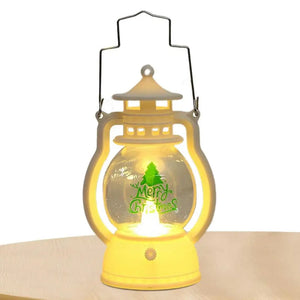 1PC Retro Kerosene Night Light Christmas Decorative Hanging Lantern Fairy Small Oil Lamp For New Year Navidad Home Decoration