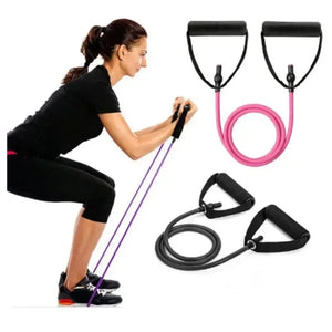 Resistance Bands with Handles Yoga Pull Rope Elastic Fitness Exercise Straps Gym Tube Band for Home Workouts Strength Training