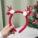 Christmas Hair Hoop Girls Plush Reindeer Antlers Deer Ear Christmas Party Cosplay Headbands Festival Hair Accessories Gifts