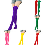 Chiristmas Women Stocking Candy Color Long Socks Warm Thigh High Overknee Decor Christmas Stylish Ladies Womens Silk Stockings