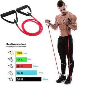 Resistance Bands with Handles Yoga Pull Rope Elastic Fitness Exercise Straps Gym Tube Band for Home Workouts Strength Training