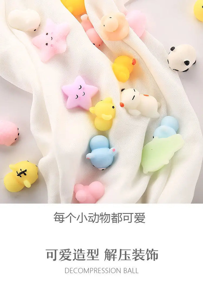 1/5pcs Mochi Squishies Toys Kids Antistress Ball Squeeze Party Favors Stress Relief Toy for Birthday Kawaii Cartoon Mini Toys