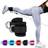 TPE Resistance Bands Ankle Straps Fitness Set D-Ring Support Ankle Cuffs Yoga Gym Equipment Guard Leg Strength Safety Extensions