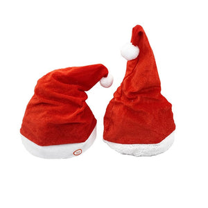 Electric Christmas Hat Musical Dance Christmas Claus Hat Electric Swing Christmas Hat Singing Rocking Children Xmas Hat