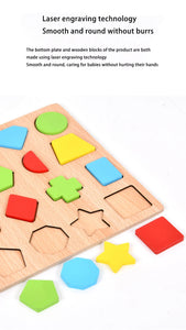 Wooden Jigsaw Puzzle Children Letters Numbers Board Pairing Puzzle Cognitive Montessori Early Educational Toys for Kids Gift