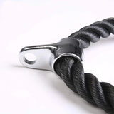 Muscle Training Gym Triceps Rope Cable Attachment 27.6 Inch Rope Black Exercise Body Workout for Home or Gym