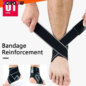 1Pair Ankle Brace Breathable Support Adjustable Ankle Stabilizer with Compression Wrap Support Suitable for Men & Women Sports