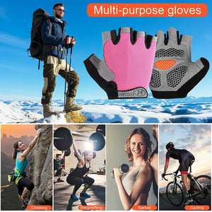 Gym Dumbbell Gloves Men Women Weightlifting Fitness Sport Training Exercise Gloves Non Slip Breathable Half Finger Cycling Glove